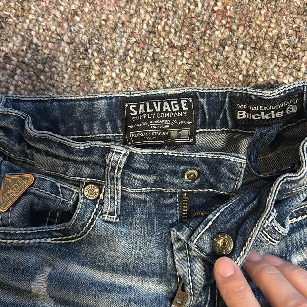 Boys salvage jeans by buckle
